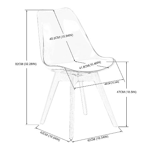 Nordic Plastic Dining & Kitchen Chair @HOG - Home Office Garden Online Marketplace