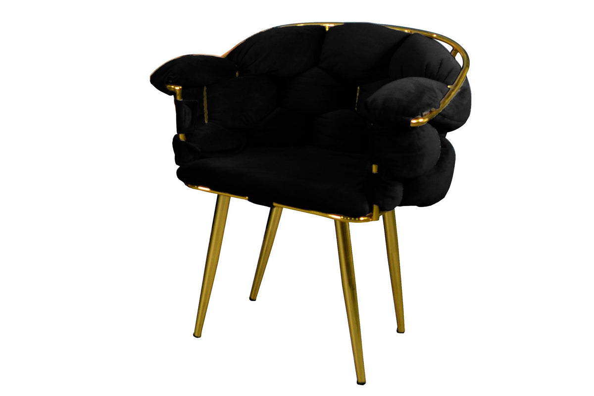 Olinpa Laura Tea Set with Gold Foot - Black. @HOG - Home Office Garden Online Marketplace
