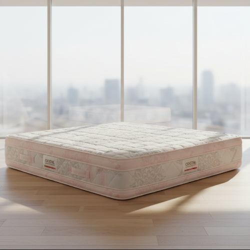 Royal Crystal Spring JACQUARD- 2'' Front & Back-Fully Quilted Mattress 190X180X35CM [75 x 72 x 14"] [6ft x 6ft x 14inches](Lagos Only) @HOG - Home Office Garden Online Marketplace