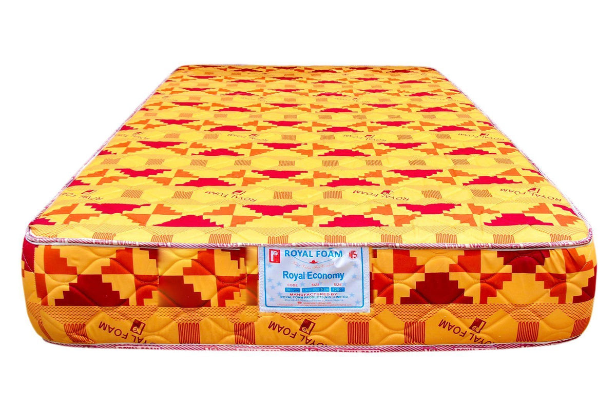 Royal Economy-Poly Cotton Fabric - Fully Quilted Mattress  [75 x 48 x 8"] [6ft x 4ft x 8inches](Lagos Only) @HOG - Home Office Garden Online Marketplace