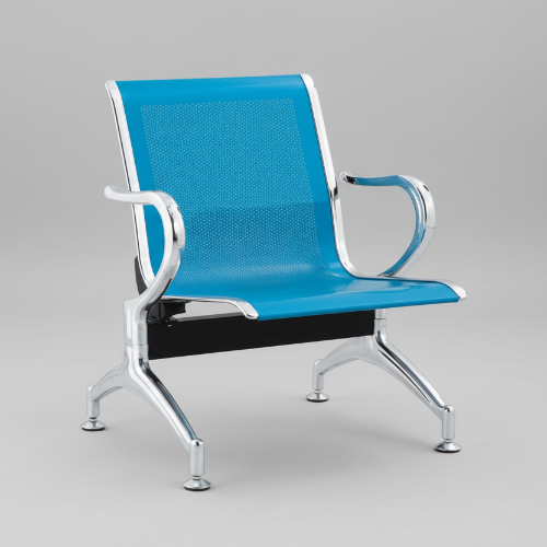 Single Metal Reception Chair - Blue @HOG - Home Office Garden Online Marketplace