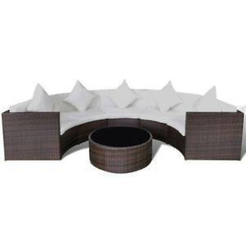 Sunset West Solana 3 Piece Curved Rattan Sectional Set. @HOG - Home Office Garden Online Marketplace