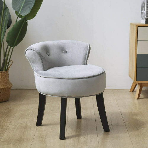 Vanity Chair Wood Legs (Grey) @HOG - Home Office Garden Online Marketplace