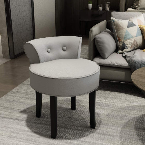 Vanity Chair Wood Legs (Grey) @HOG - Home Office Garden Online Marketplace