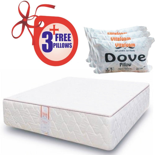 Vita Supreme Mattress + Free Pillows 75inch X 72inch X 8inch (6ft X 6ft X 8inch). @HOG - Home Office Garden Online Marketplace