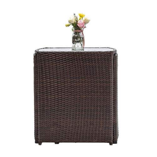 Zimtown 3 PCS Cushioned Outdoor Rattan Patio Set. @HOG - Home Office Garden Online Marketplace