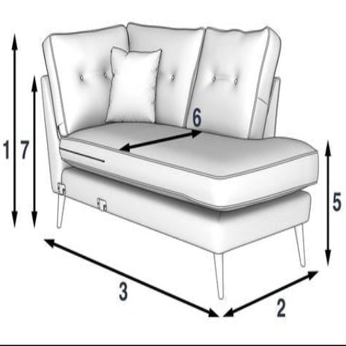 Zinc Right Hand Facing Sofa @HOG - Home Office Garden Online Marketplace
