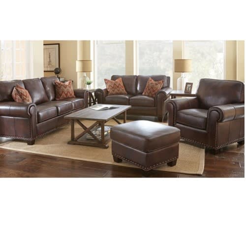 Costco Riley Top Grain Leather Sofa Set With Ottoman