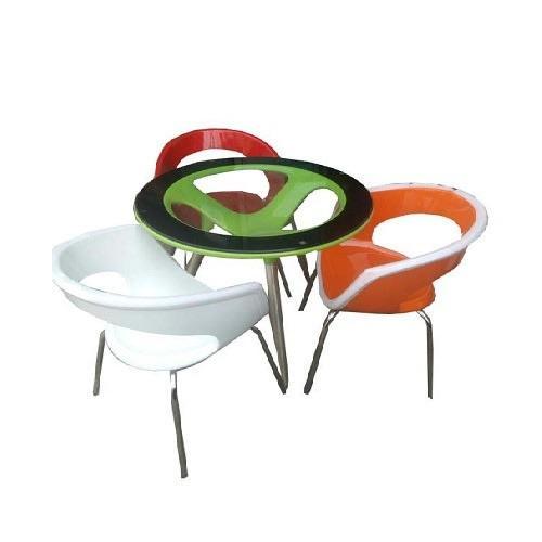 Glass Round Dining With 3 Chairs