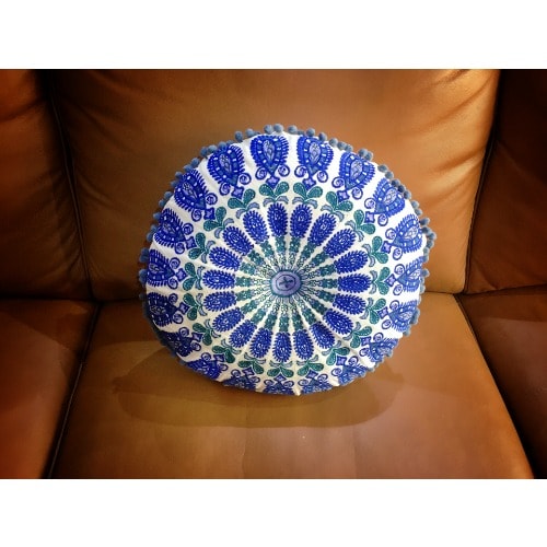 Indian Mandala Round Home Cushion Pillow Bohemian Weave