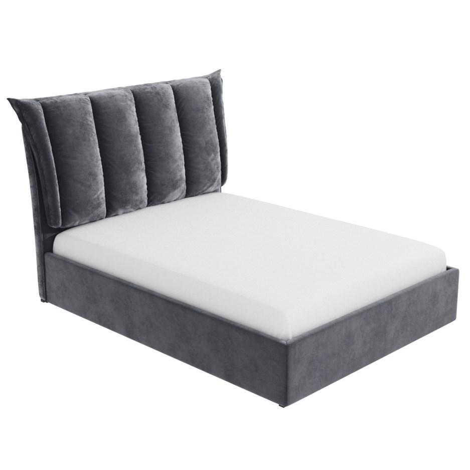 King Size Ottoman Bed with Cushioned Headboard Home Office Garden | HOG-HomeOfficeGarden | online marketplace
