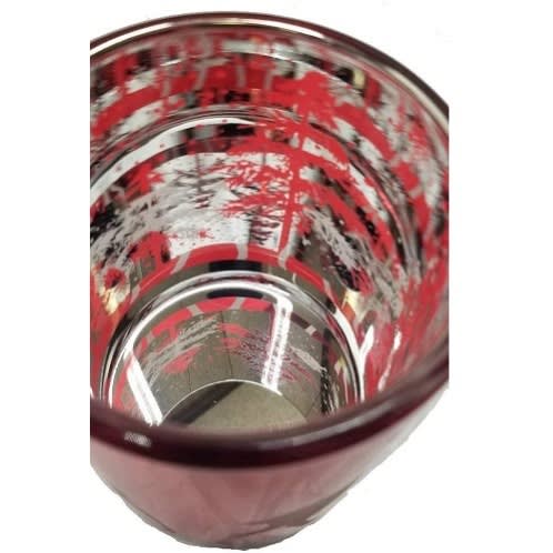 Kirkland 3 Glass Candle Holders With Reindeer Image