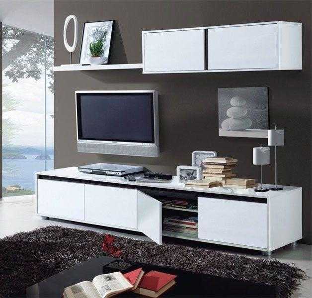 Koyen-Welt tv Unit ɗin falo kayan ɗaki saita bangon bangon melamine na zamani