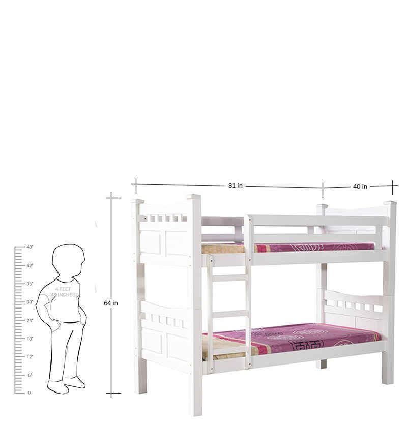Mollycoddle Bunk Bed in White Finish Home Office Garden | HOG-HomeOfficeGarden | online marketplace