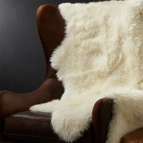 Mon Château - Single Faux Fur Rug  - Ivory
