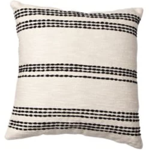 Oeko-tex Brentwood Woven Decorative Pillow - 18 In X 18 In - Black/cream