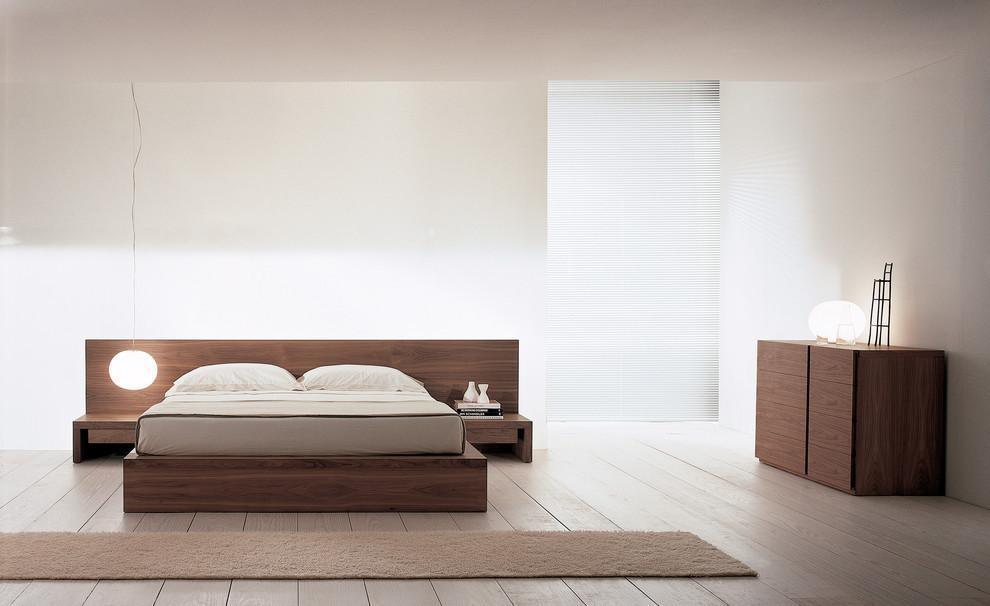 Platform Bed Frame Design with Chest of 8 Drawers