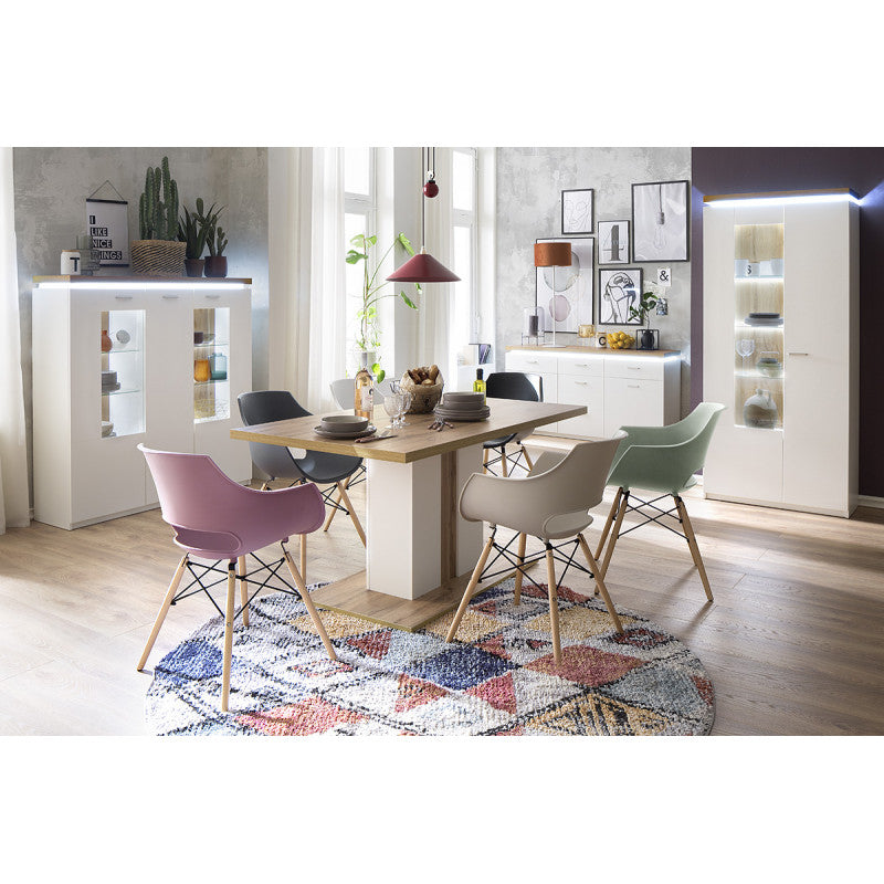 Rock Modern Dining Chair with Wooden Legs