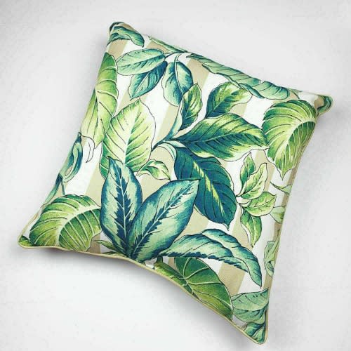 Solarium  2 Pack Pillow | Keturah Stripe Peacock | 20 In X 20 In