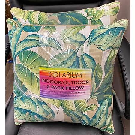Solarium  2 Pack Pillow | Keturah Stripe Peacock | 20 In X 20 In