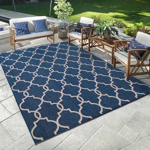 Studio By Brown Jordan Indoor/outdoor Rug, Tremont Navy, 5ft 3in * 7ft 5in
