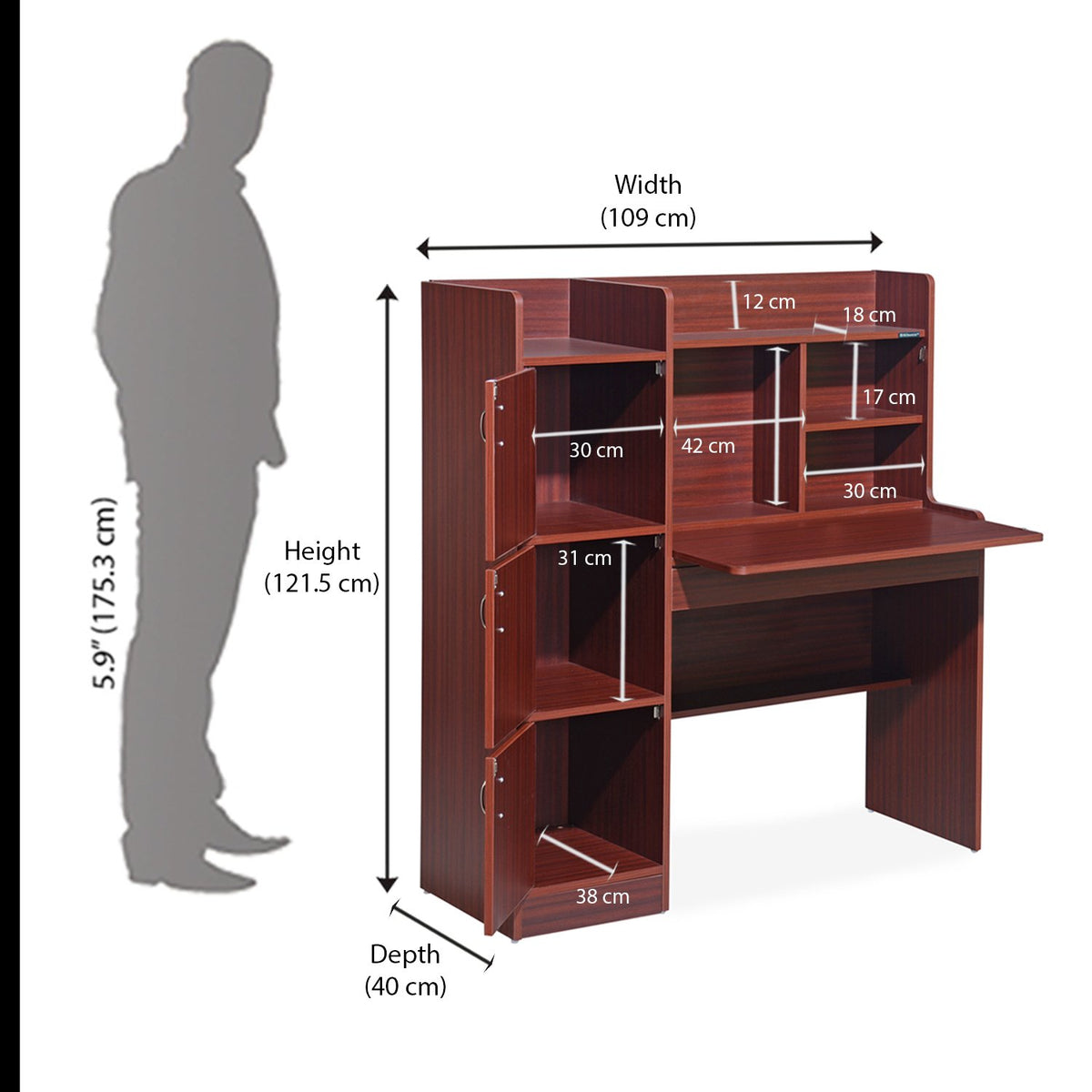 Study Table (Mahogony) Home Office Garden | HOG-HomeOfficeGarden | online marketplace