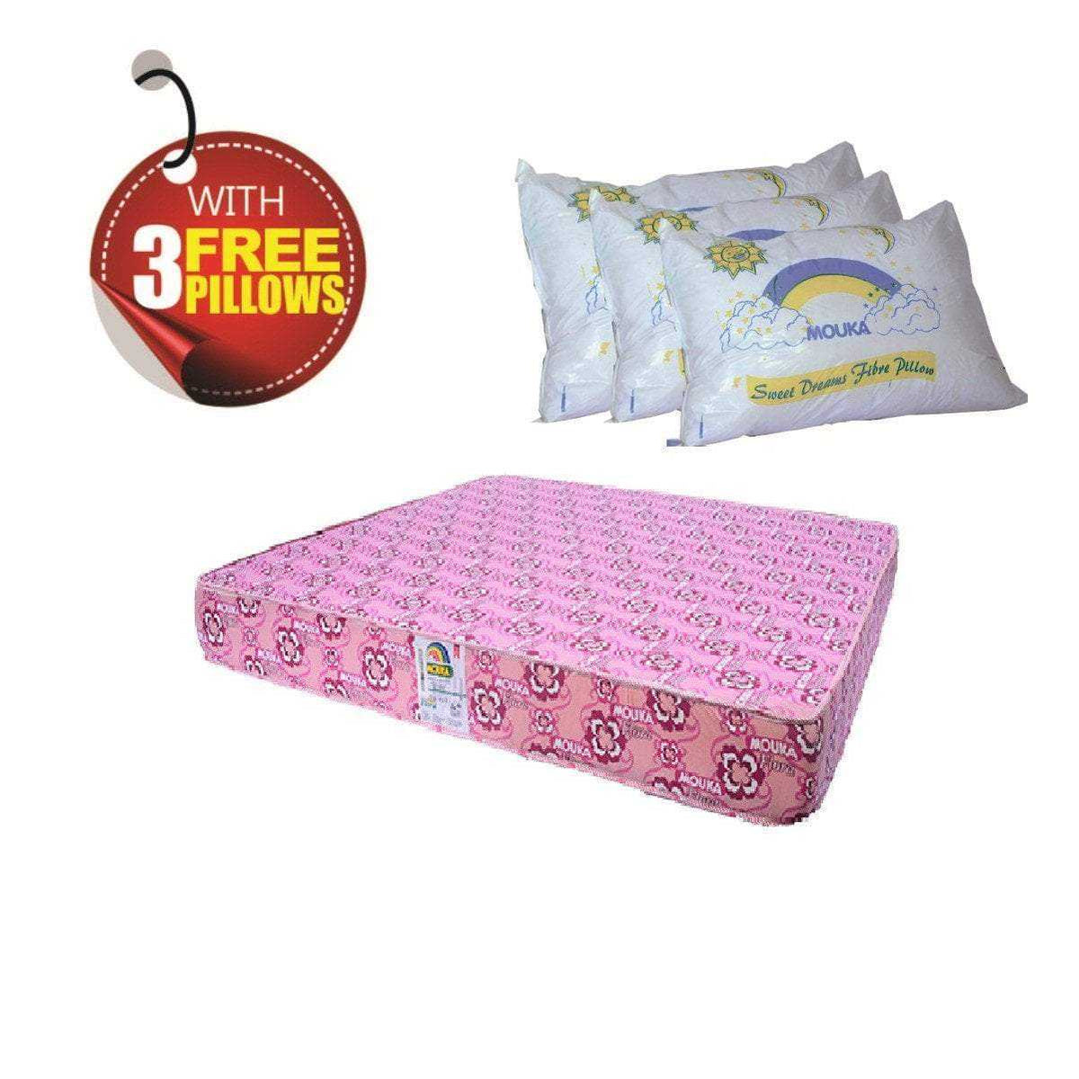 Super Flora-757212 Mouka Mattress- L 6ft x W 6ft x H 12"(Lagos Only)