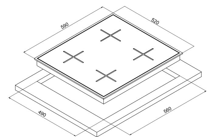 GH620 4 Burner Gas Hob 