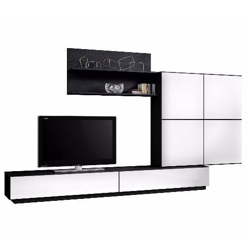 TV media kikun ere ere ogiri funfun &amp; melamine dudu 