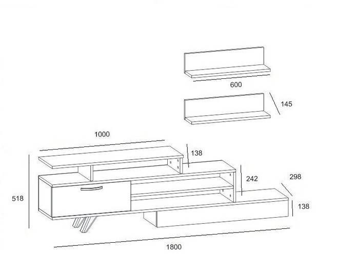 Tv Unit Brown * White Home Office Garden | HOG-HomeOfficeGarden | online marketplace