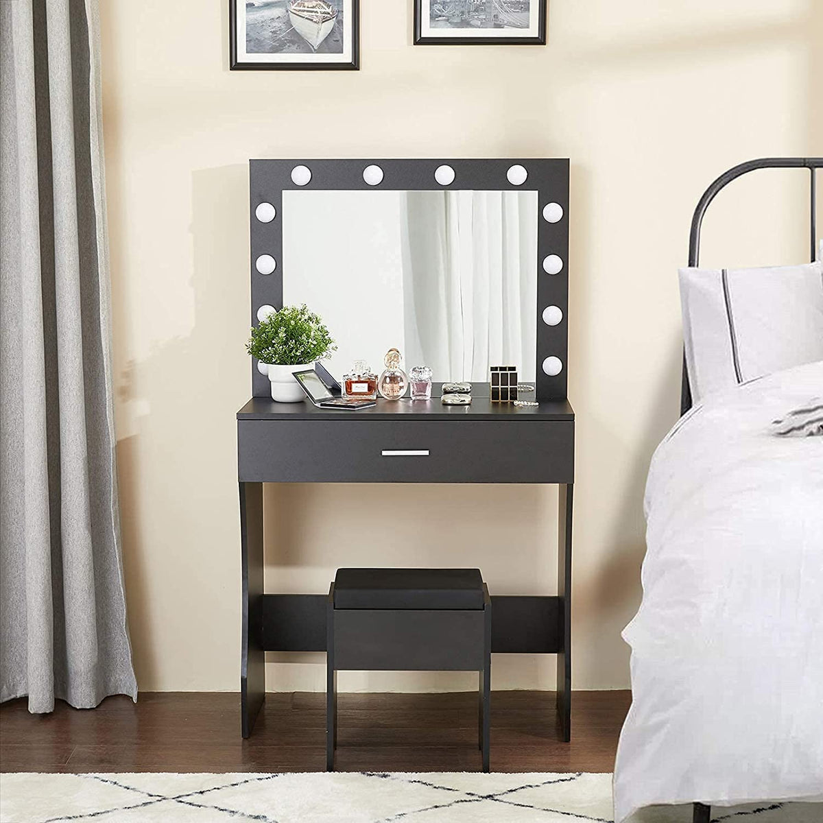 Vanity Table Set with Lighted Mirror Home Office Garden | HOG-HomeOfficeGarden | online marketplace